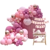 BALONY girlanda balonowa DEKORACJA URODZINOWA różowa ROCZEK CHRZEST